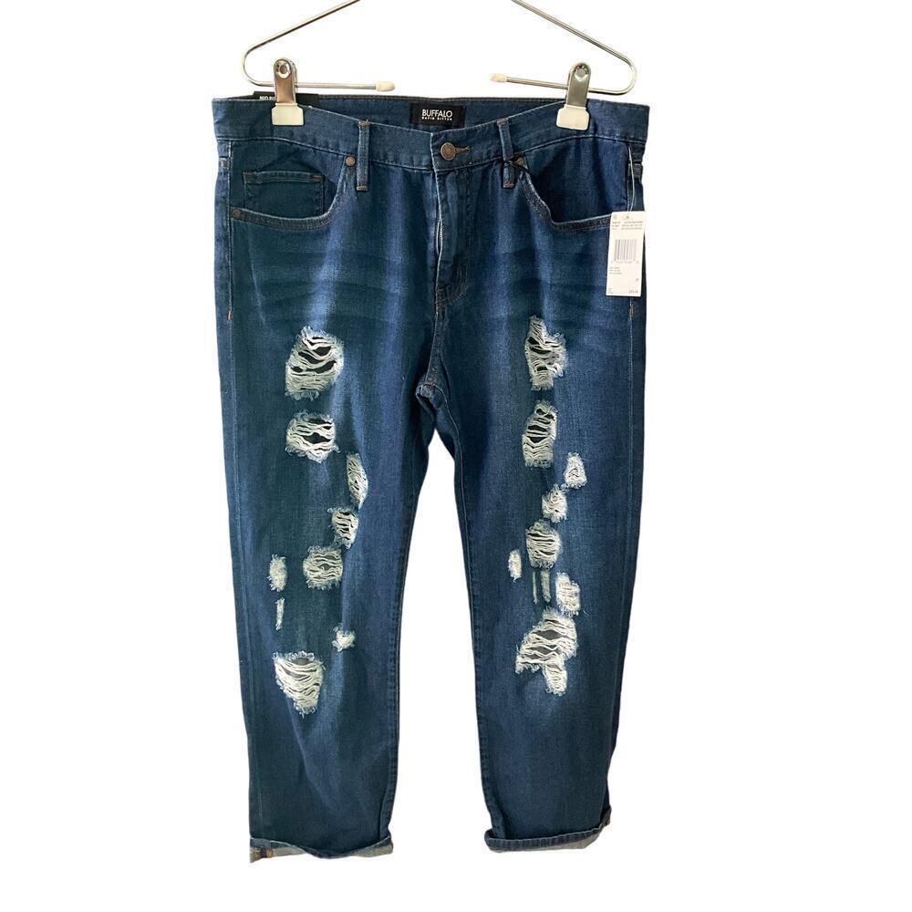 Buffalo by David Bitton Boyfriend Jeans Women's Size 29 Blue Denim Straight Leg